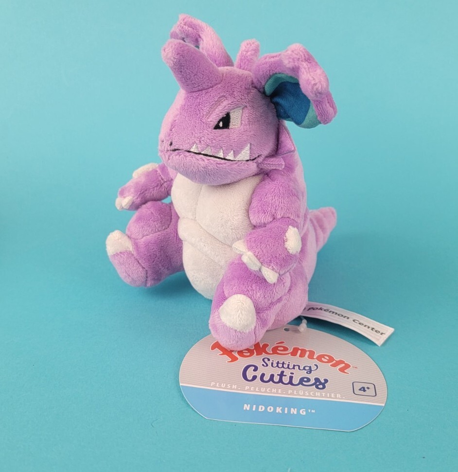 Pokemon Center Nidoking Sitting Cuties Fit Plush Stuffed Official New US