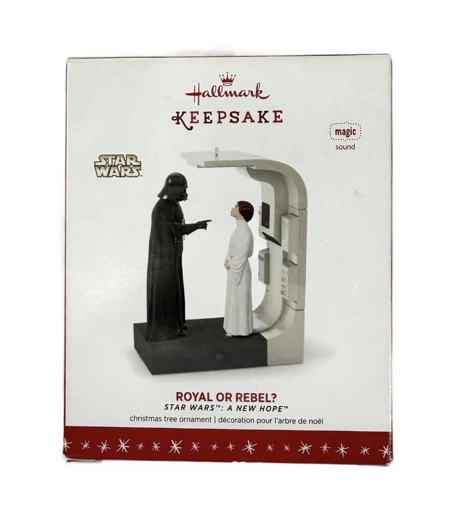 2016 Hallmark Keepsake Star Wars Royal or Rebel Darth Vader Leia Sound Ornament