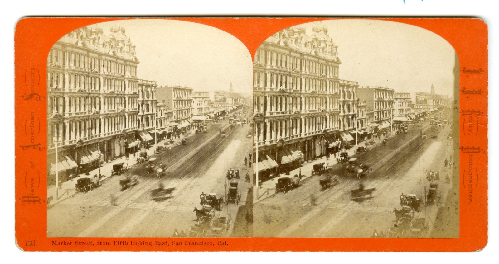 California - J.J. Reilly - Market Street from Fifth, San Francisco