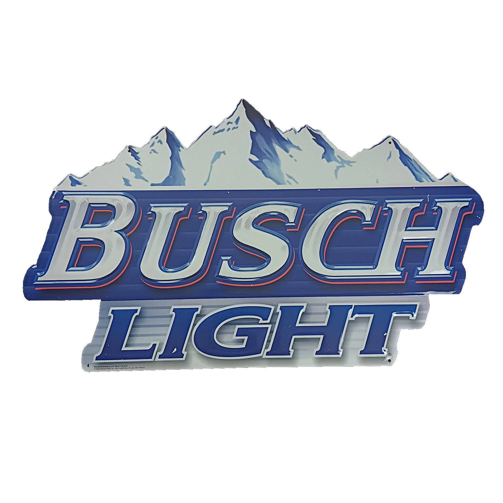 *2008 RARE* Busch Light Beer Rocky Mountains Tin Metal Sign Anheuser Busch 17x28