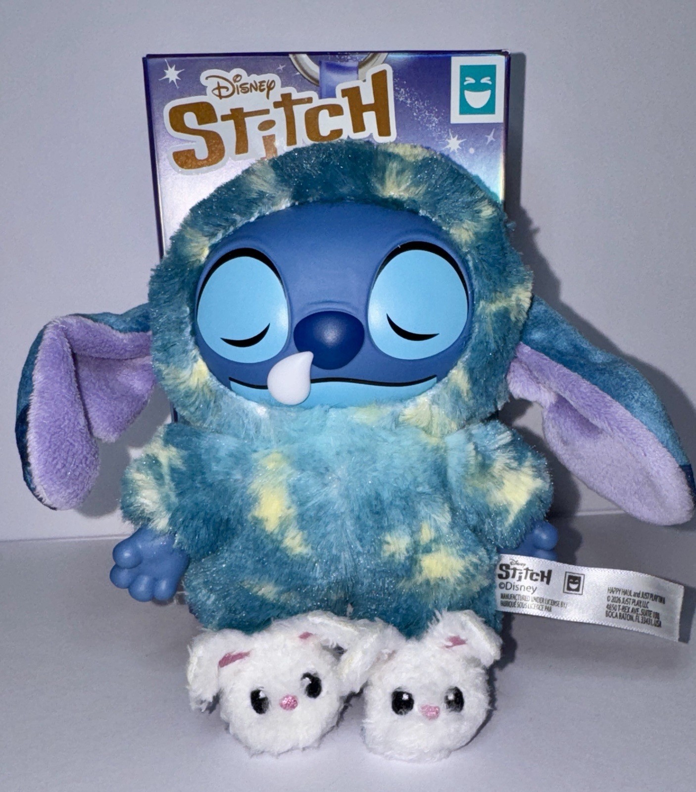HAPPY HAUL Disney Stitch Sleepy Stars Vinyl Plush Confirmed Bunny Slippers