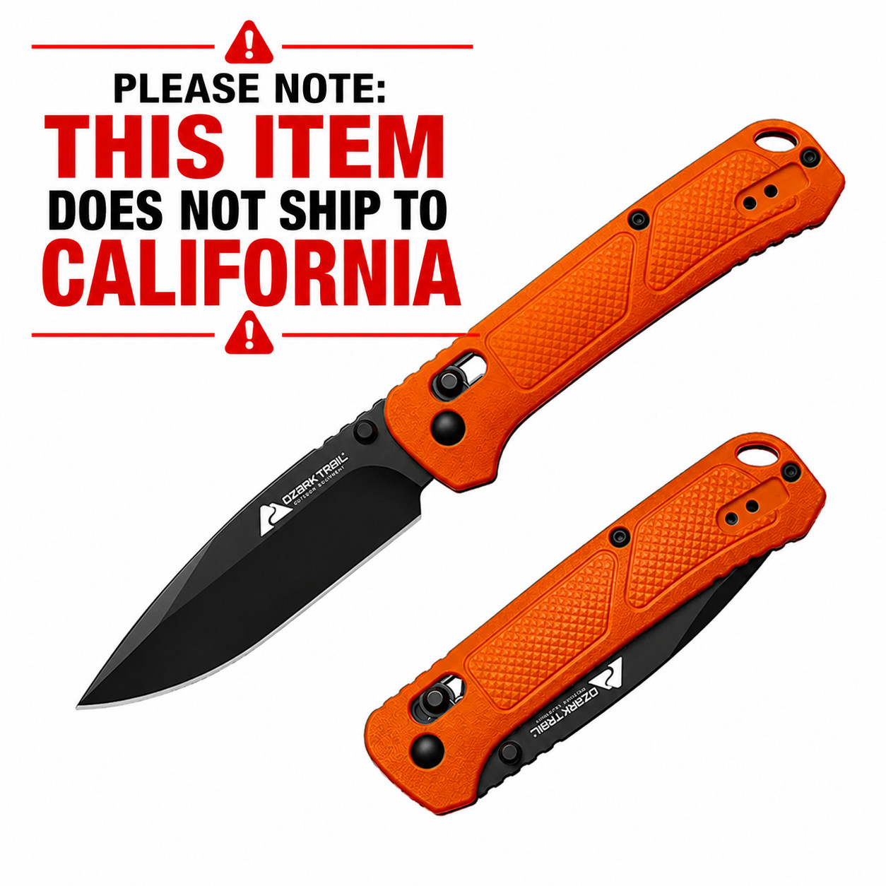 Ozark Trail 7.5 inch Slide Lock Folder Folding Knife with Ball Bearing 3.3 inch