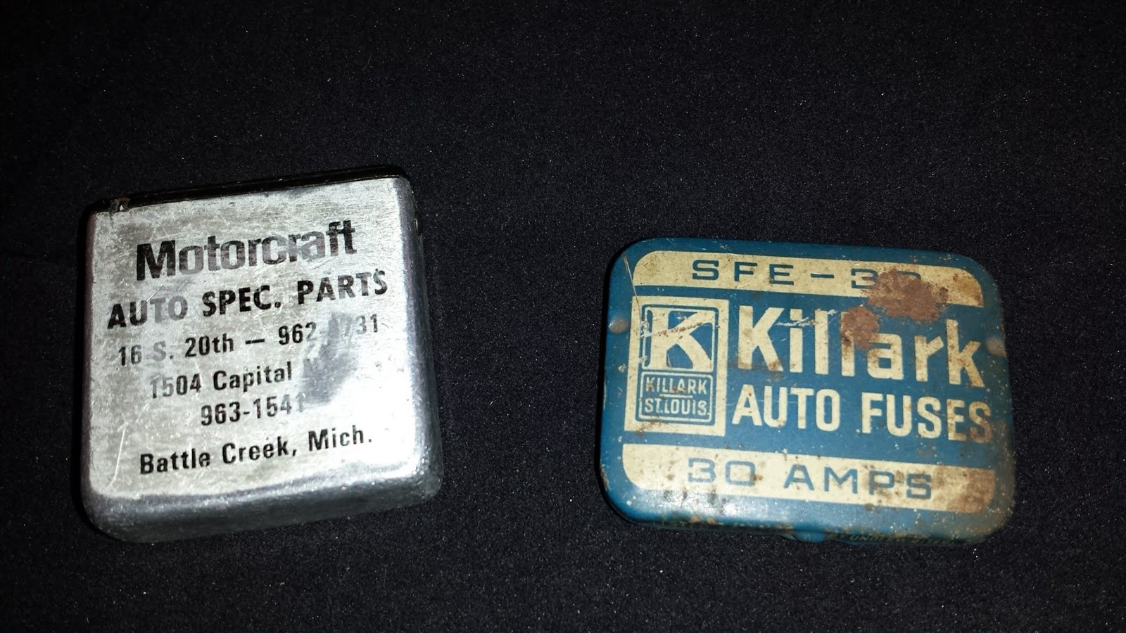 Automotive Parts Tin and Metal Motorcraft Ruler  Vintage Collectible