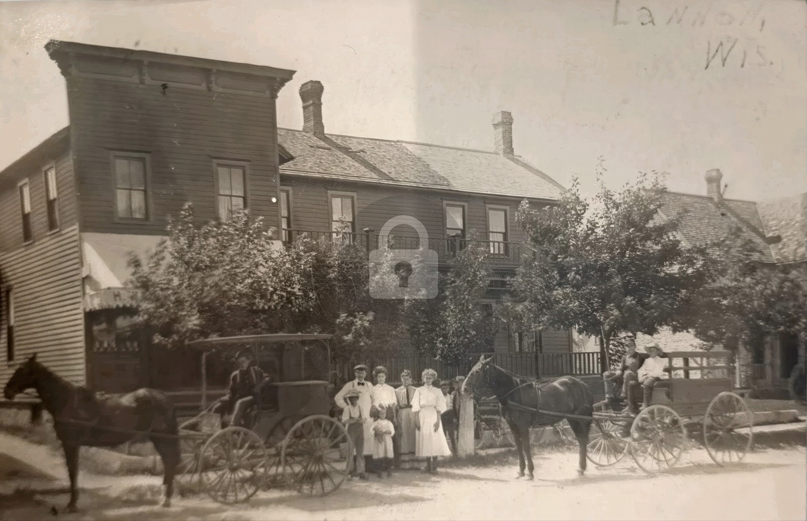 1908 Lannon Wisconsin RPPC Photo Postcard COPY
