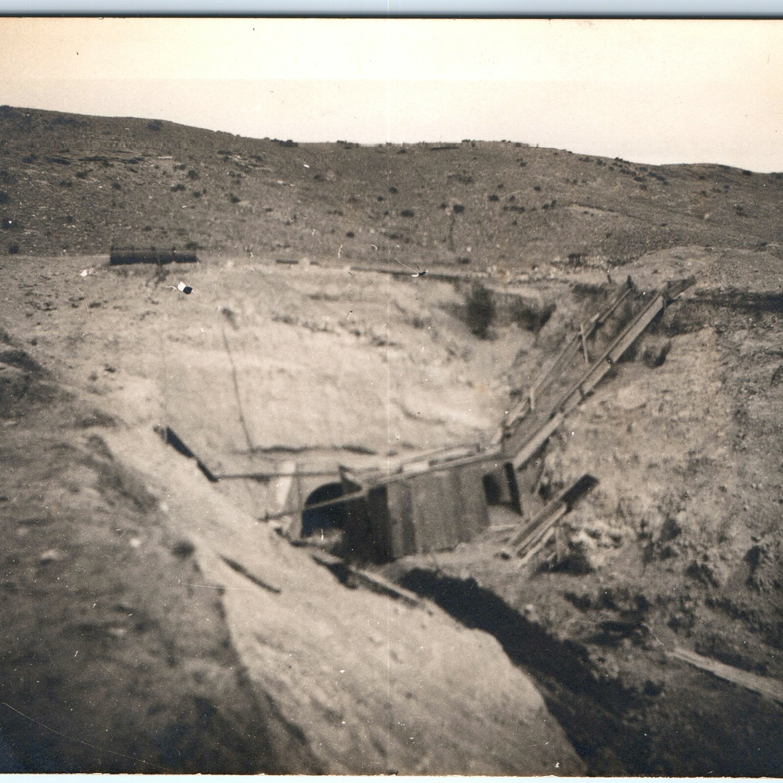 c1910s Mine Entry Shaft Tunnel RPPC Real Photo Coal Mining Operation Postcard