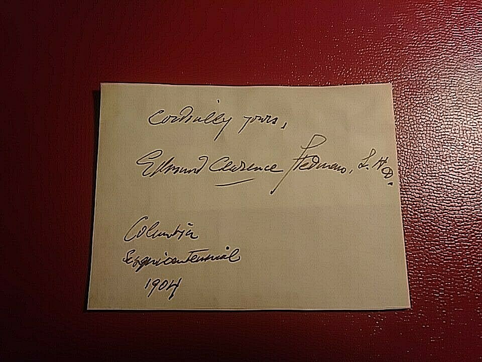 Edward Clarence Stedman (1833-1908) American Poet, Scientist, Signed, Autograph,