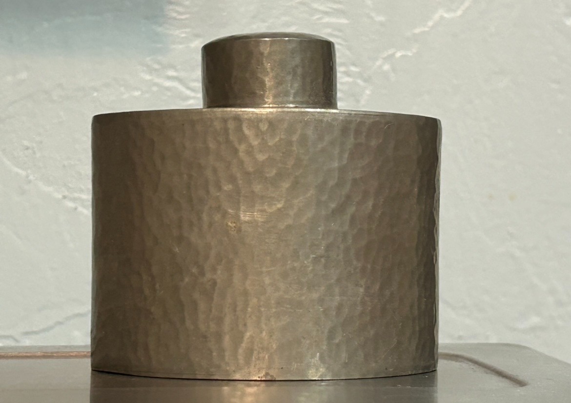Rare Antique Liberty & Co. Tudric Hand-Hammered Pewter Tea Caddy, model 0614