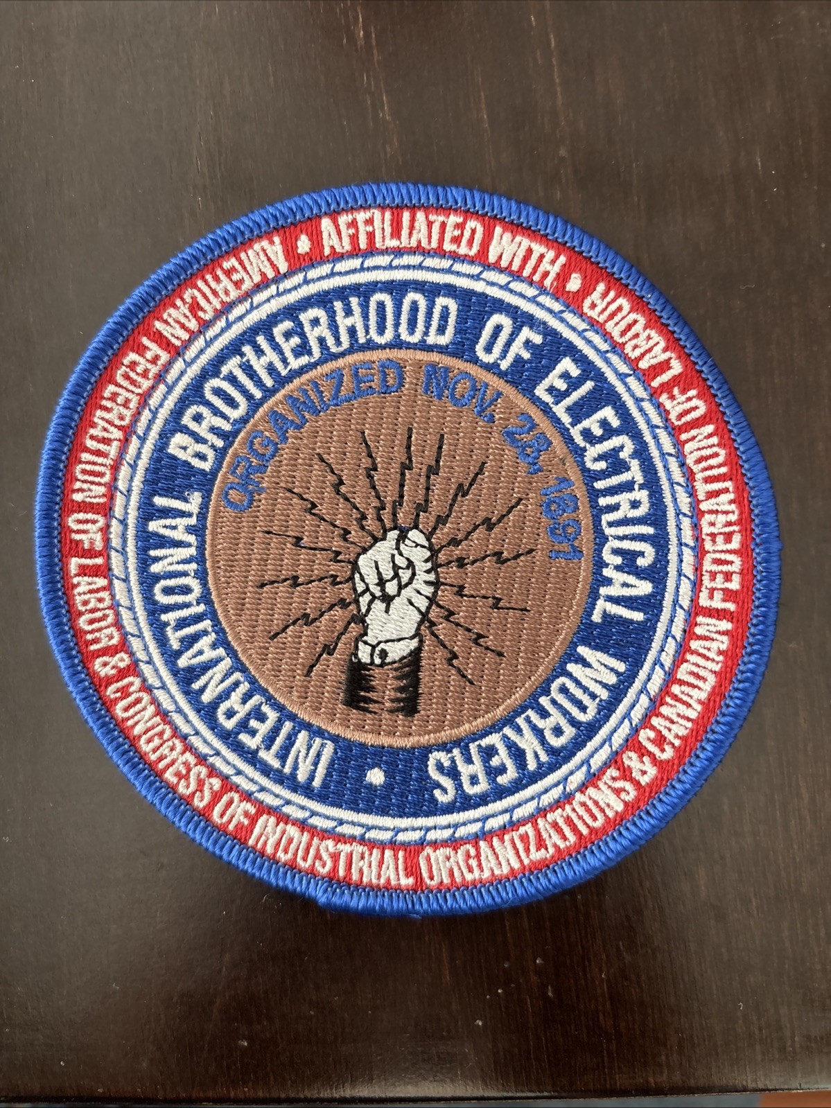 IBEW international Brotherhood Of Electrical Workers 4 Inch Patch Heat Press.