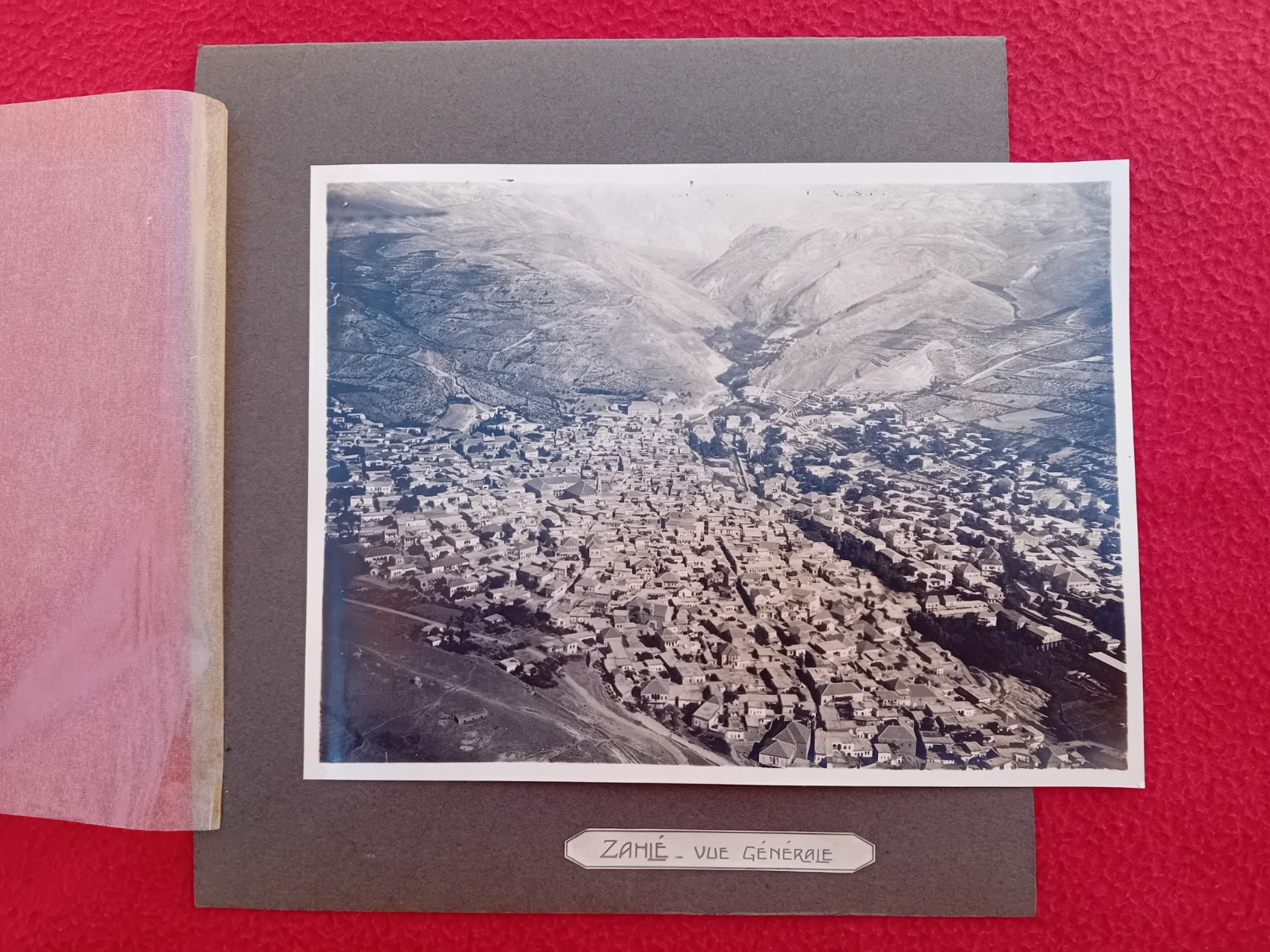 LEBANON PAID AERIAL VIEW 1927 PHOTO ANTOINE POIDEBARD 23 X 17 CM