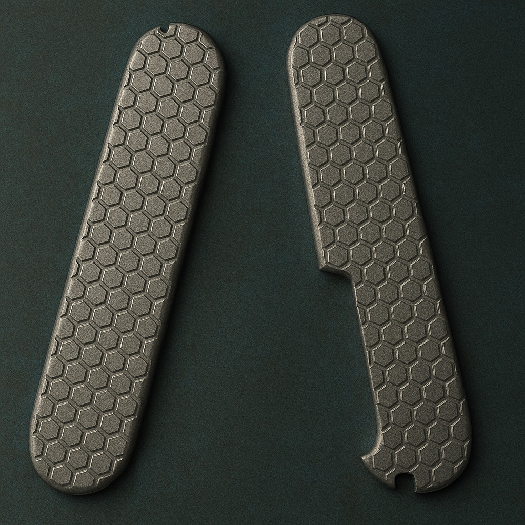 Titanium Alloy Scales 1 Pair for 58mm / 91mm Victorinox Swiss Army Knife Upgrade