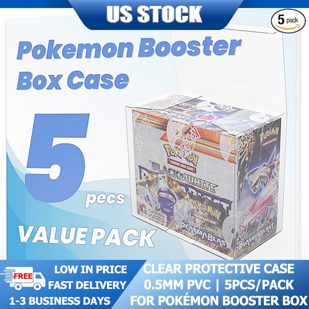 5/10 Pcs Transparent Protective Case For Pokemon Booster Box Scratch Resistant