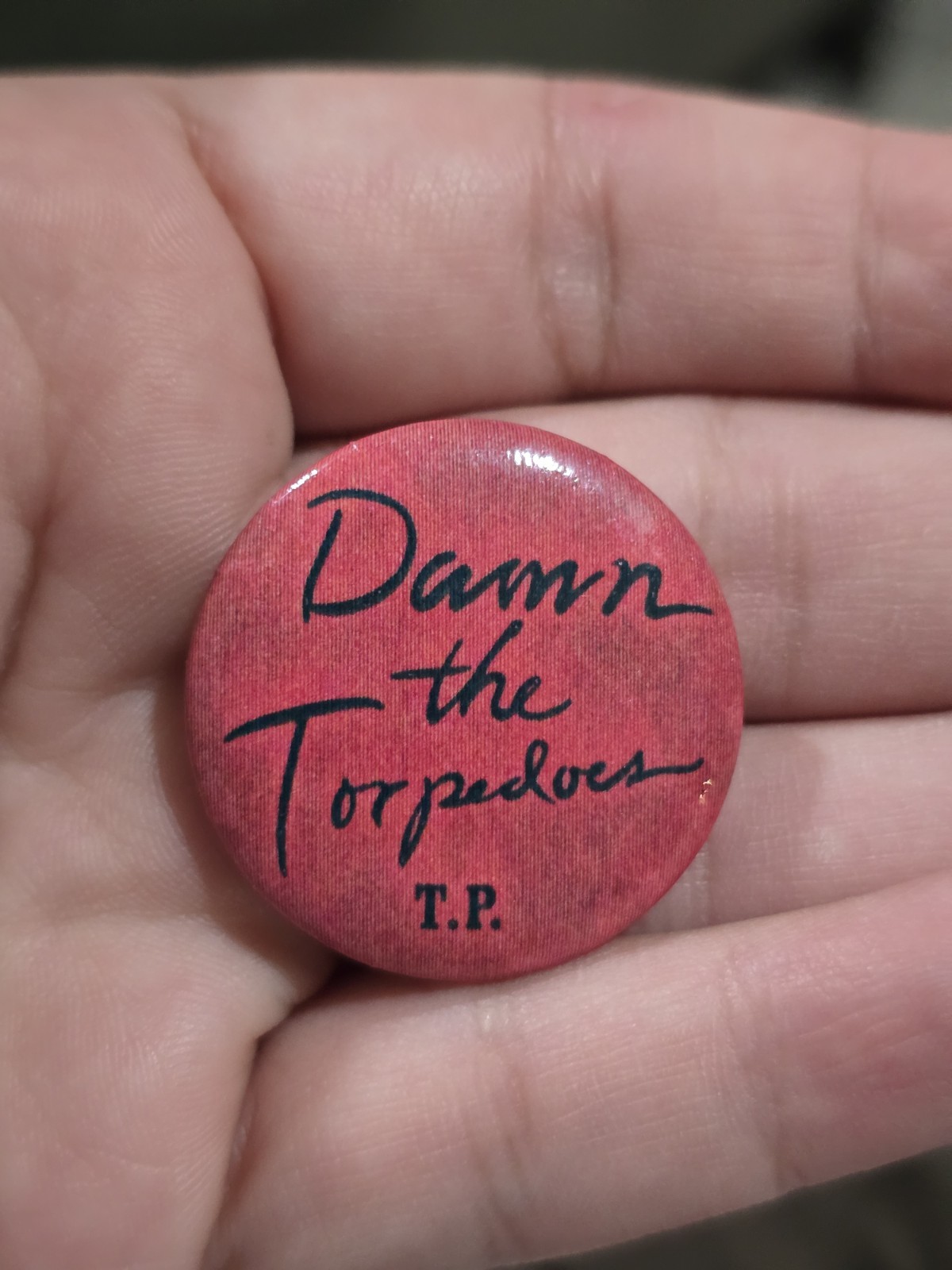 Vintage 1979 TOM PETTY promo button Damn The Torpedoes pin badge Heartbreakers