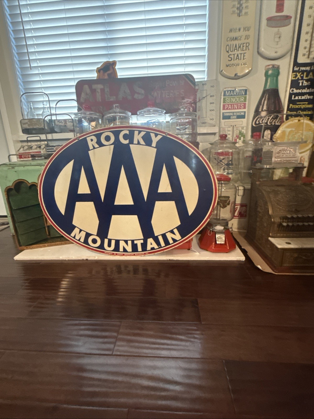 Vintage Original AAA Rocky Mountain Double Sided Metal SIGN