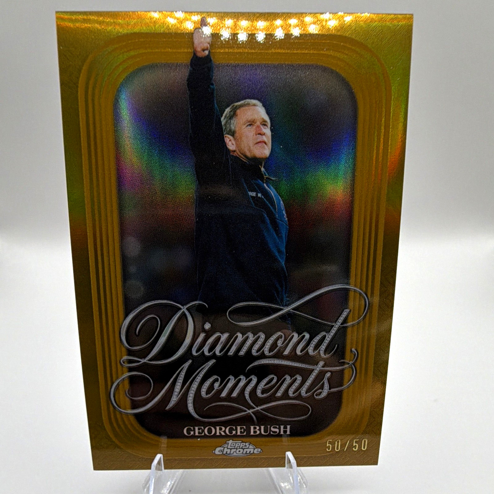 Topps 2006 Topps Chrome Diamond Moments DM-33 George Bush 50/50 Insert
