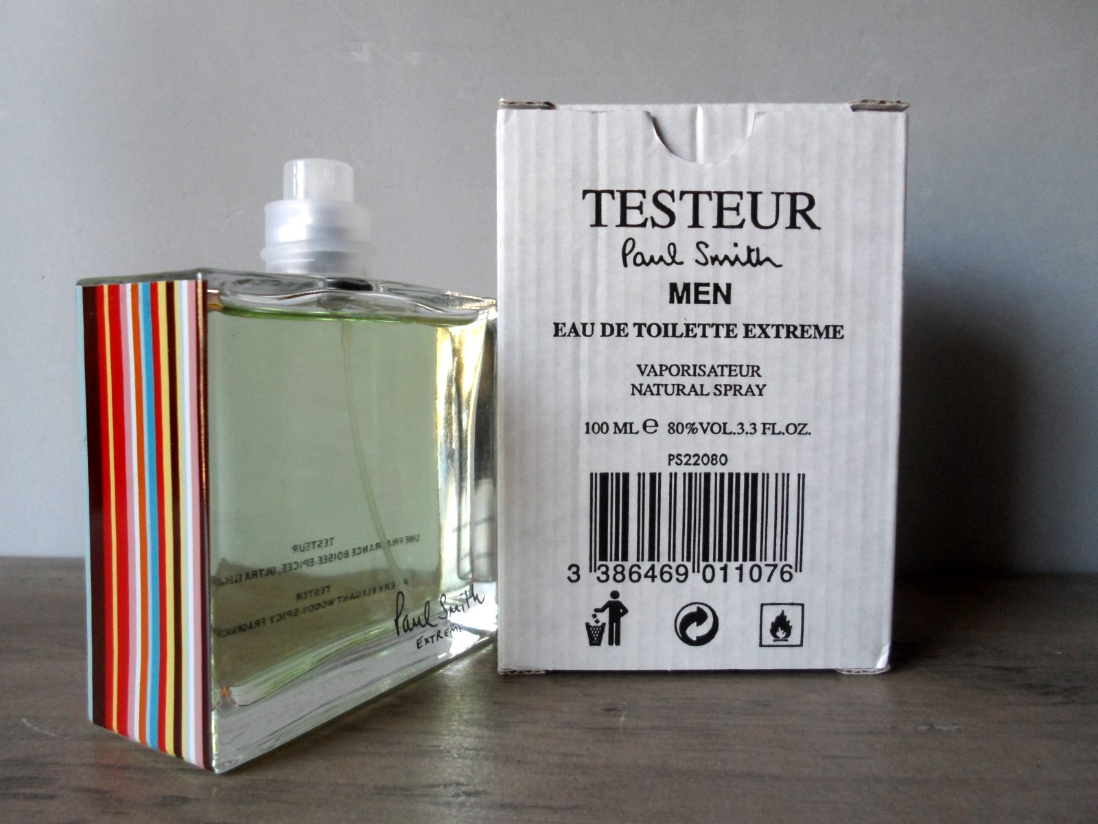 Paul Smith Extreme Men EDT Spray 3.3 oz / 100 ml New In White Box No Cap