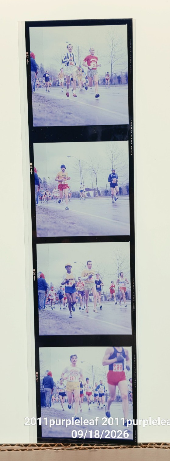 Vintage 1977 Boston Marathon Original 35mm Negatives Strip Running History 70s