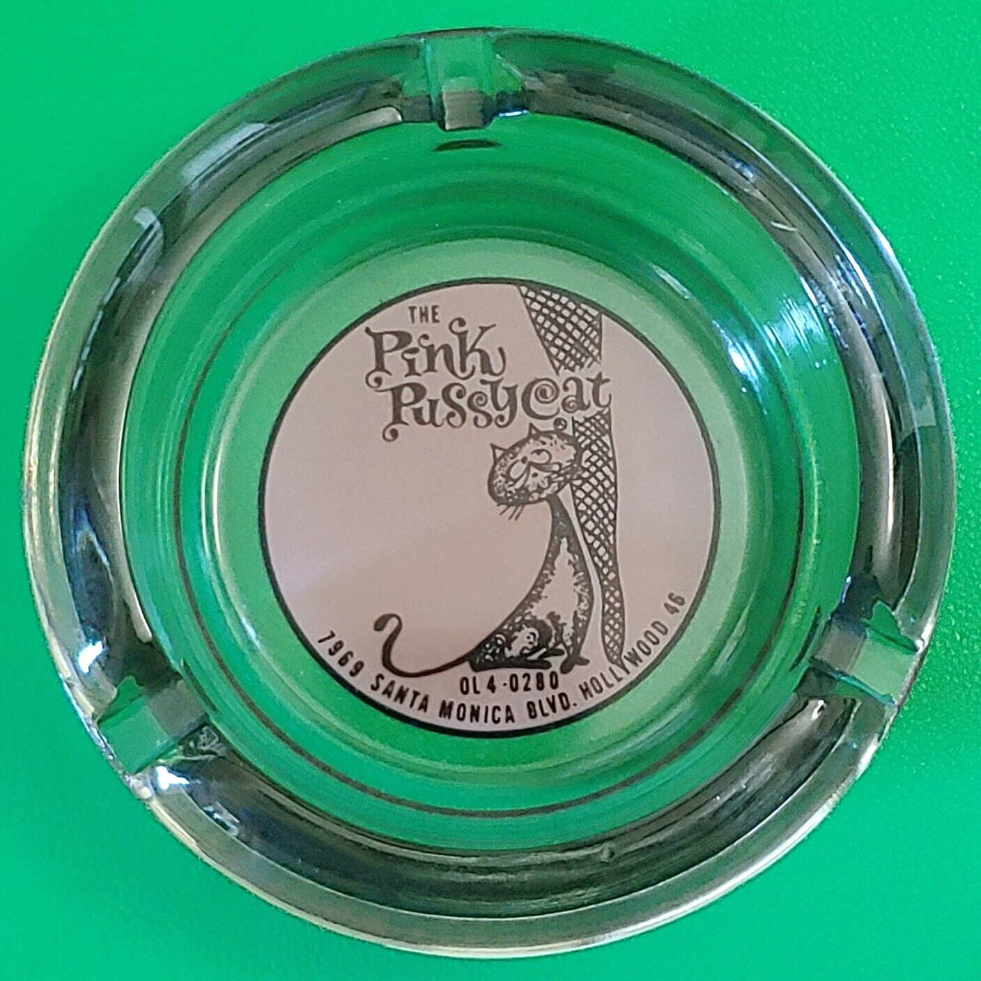 Collectible Ashtray, The Pink Pussycat Burlesque Lounge Hollywood