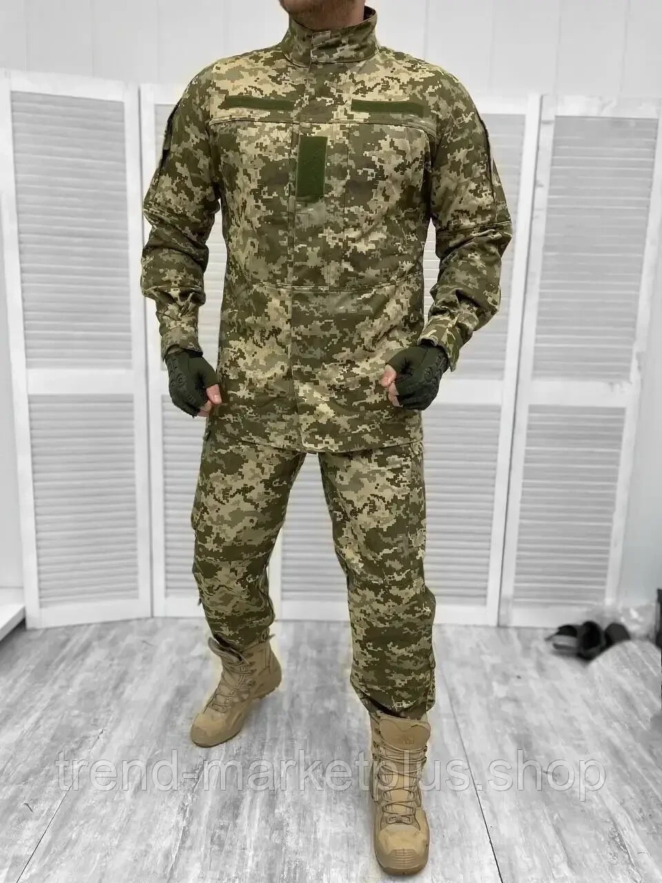 Military uniform pixel regulation Tactical suit Rip-stop💛💙