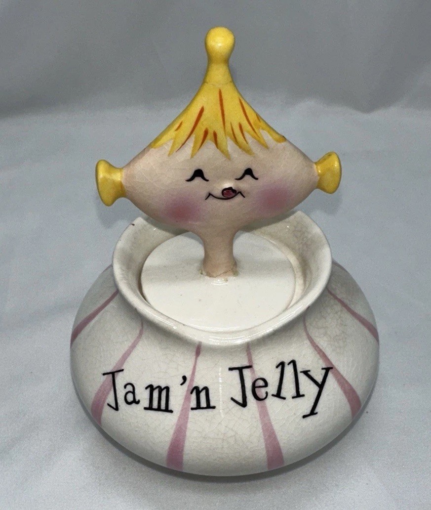 Vintage 1958 Holt Howard Pixieware Jam & Jelly Condiment Jar W/repair