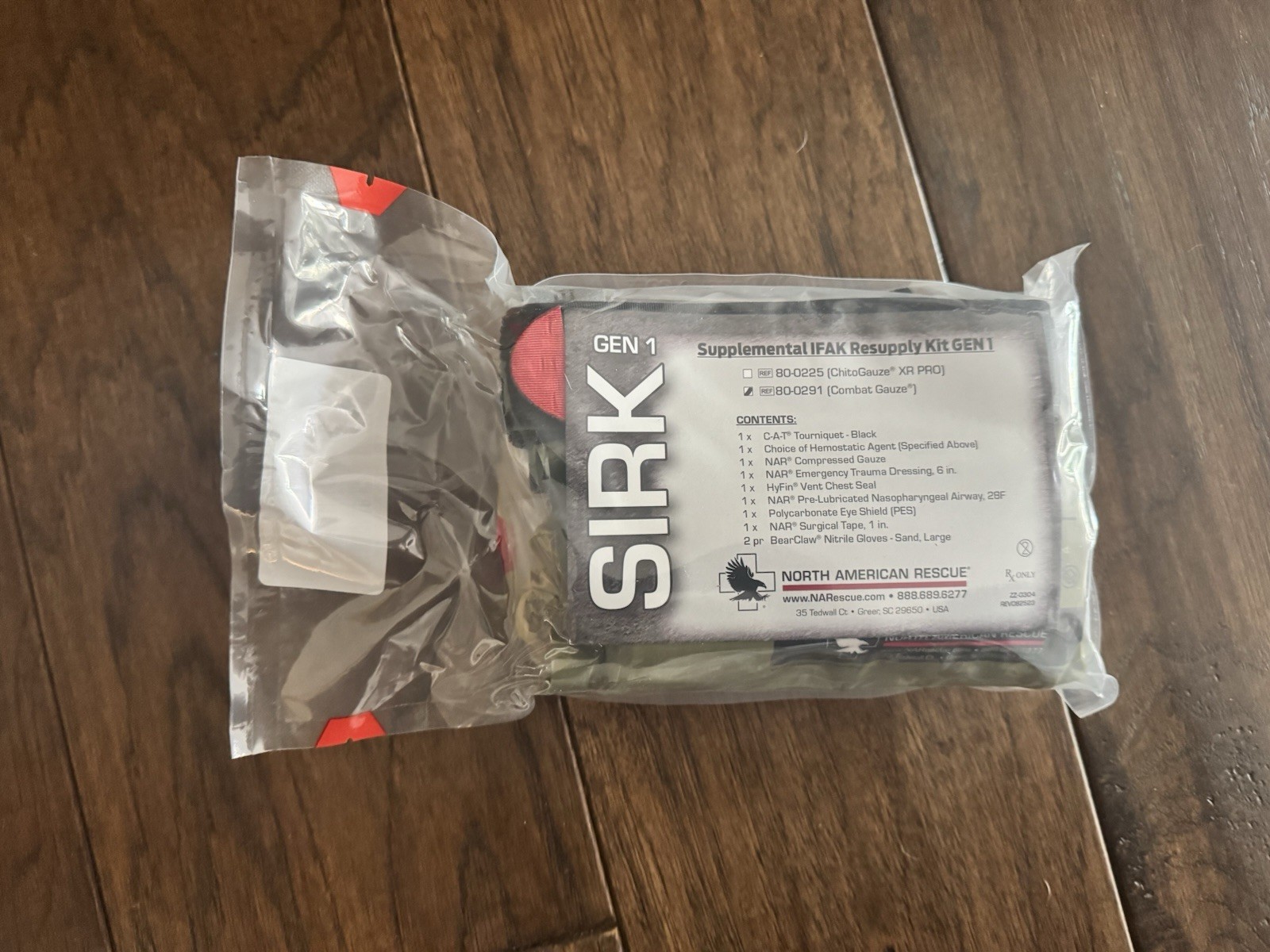 NAR North American Rescue SIRK IFAK Resupply Kit Gen 1 Exp. 2028 Tactical