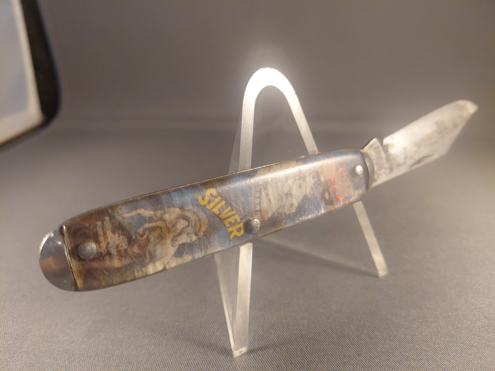Vtg. RARE Lone Ranger & Silver Novelty Cutlery folding Pocket Knife Ireland EUC