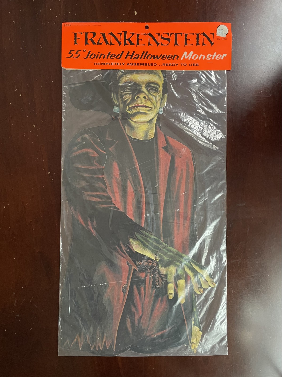 Vintage NEW NOS Eureka FRANKENSTEIN Jointed Die Cut Halloween Decoration Beistle