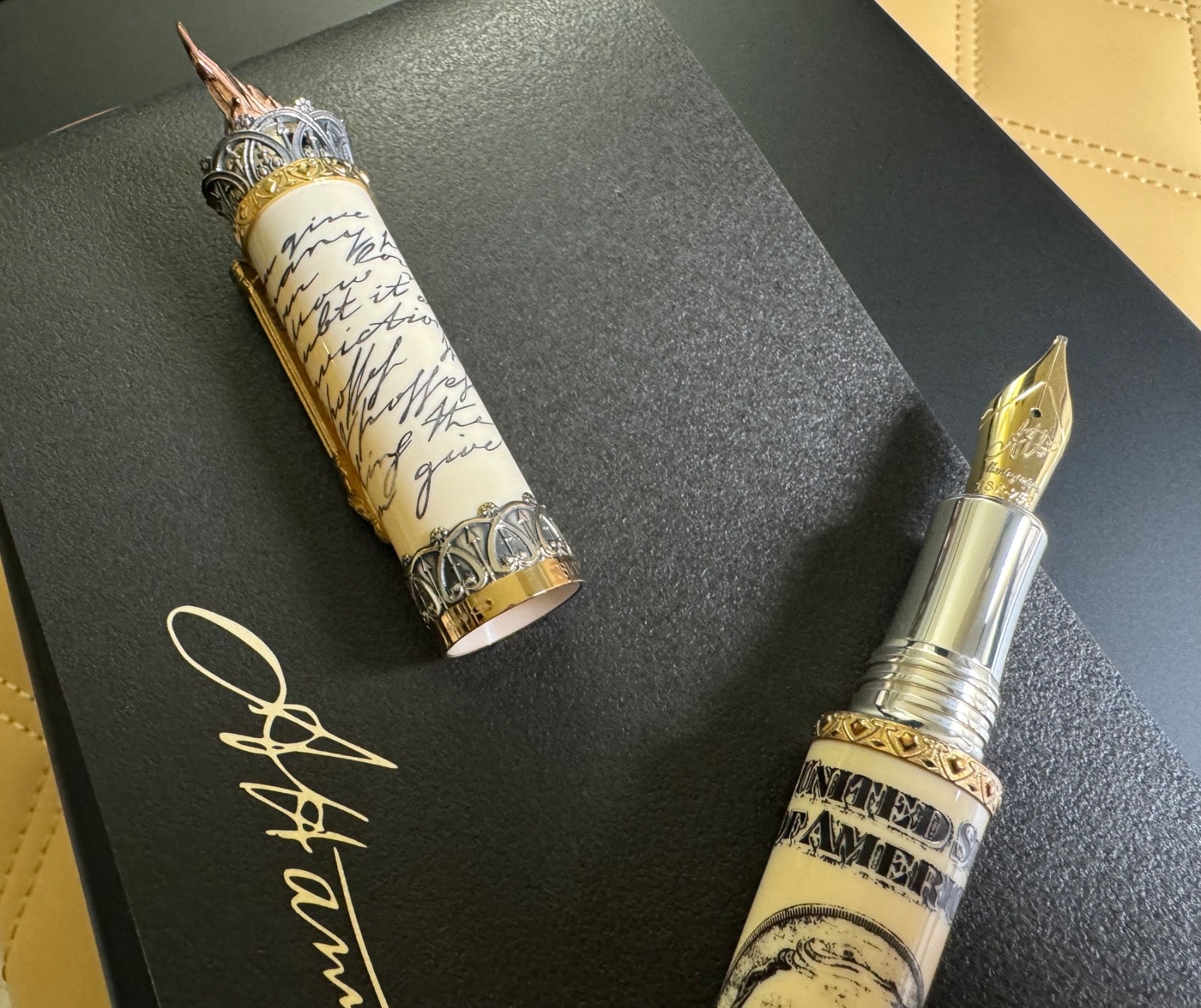Montegrappa Alexander Hamilton Fountain Pen 18K Gold NIB Limited Edition of 177