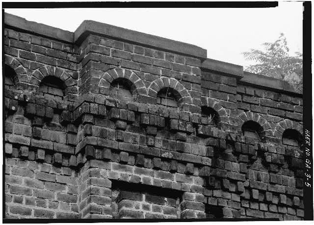 Savannah GA 1853 Central of Georgia Railway Brick Arch Viaduct Parapet