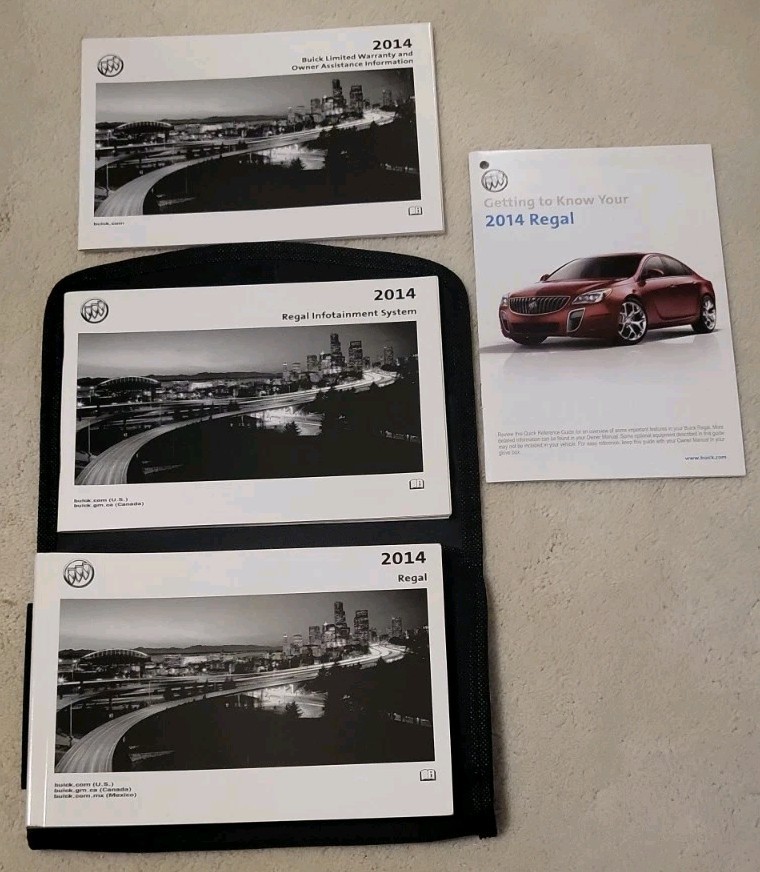 2014 Buick Regal Owner\'s Manual W/ Case Pre-Owned .                