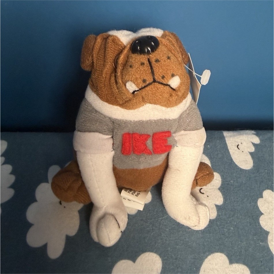 Vintage 1999 Purina IKE Bulldog Plush NWT Advertising Mascot Stuffed Animal 5”
