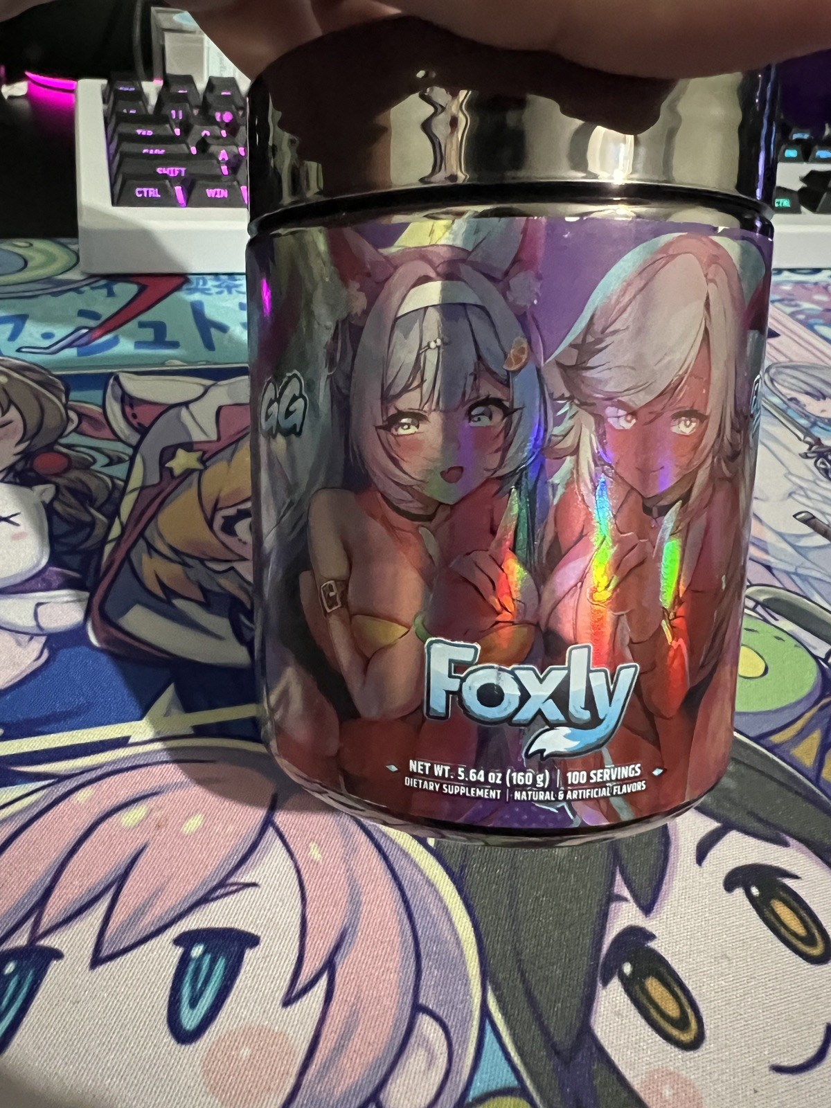 GamerSupps FOXLY GG Energy Tub Legendary Label FoxyReine 1/10 SEALED UNOPENED