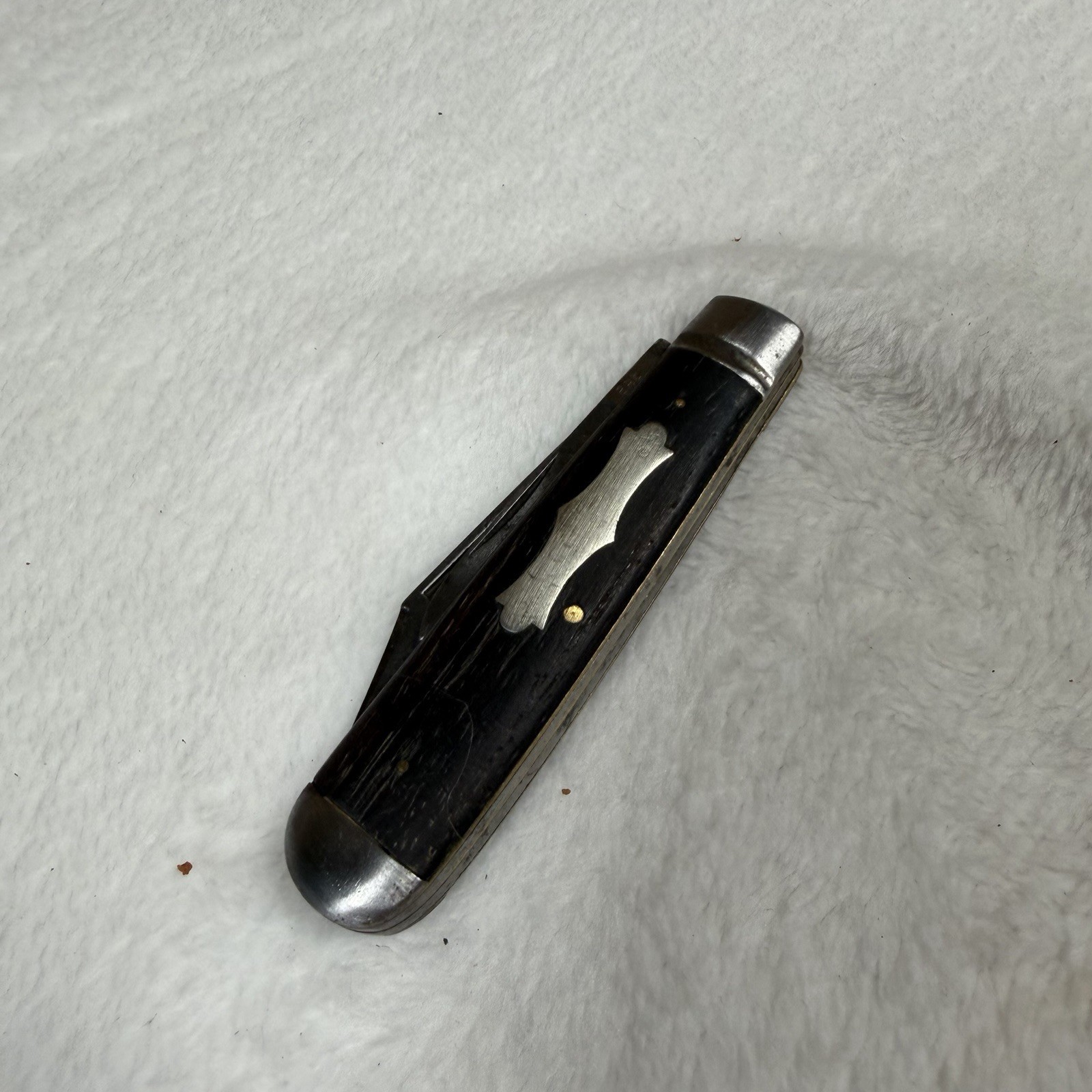 Antique Hibbard Spencer Bartlett Multi-Blade Cattle Pocket Knife Wood Handle