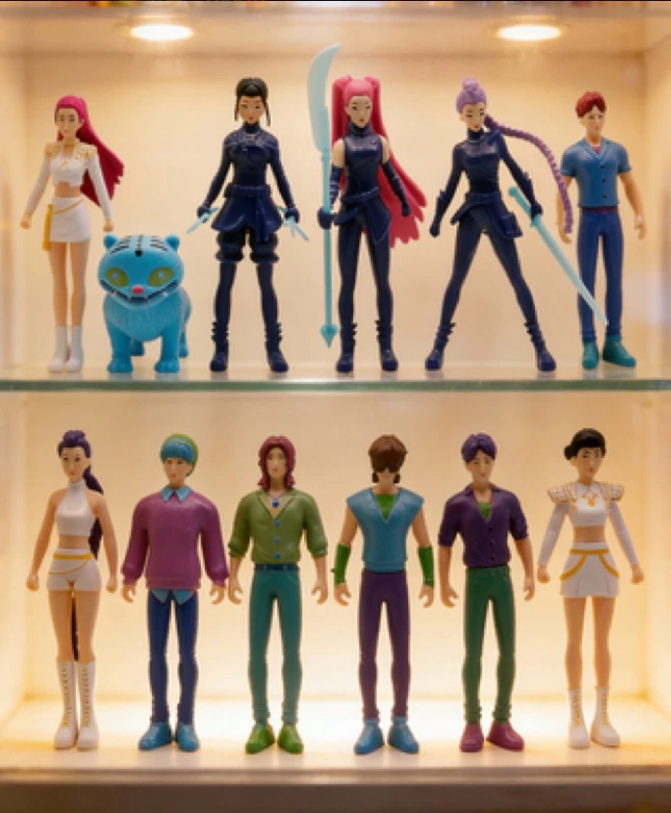 12⭐️ Set KPop Demon Hunters Action Figures Lot Toy Rumi Mira Zoey Saja Boys Cake