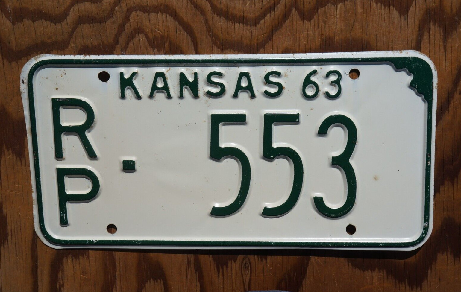 1963 KANSAS License Plate # 553