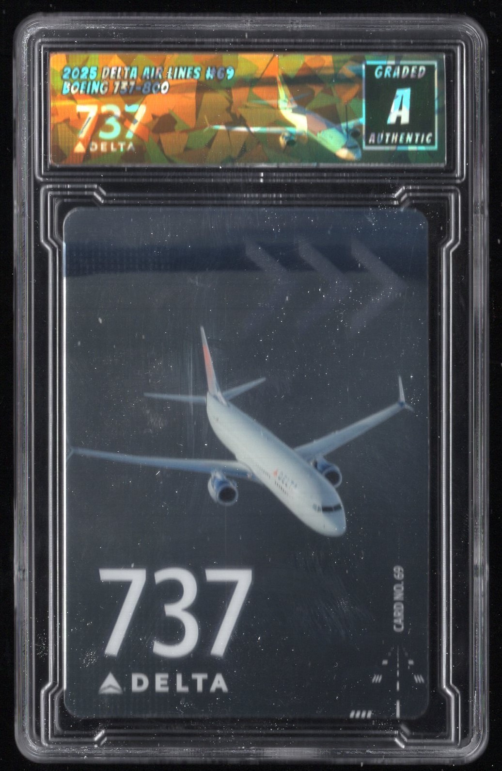 2025 Delta Air Lines Pilot Trading Card #69 Boeing 737-800 Graded Authentic