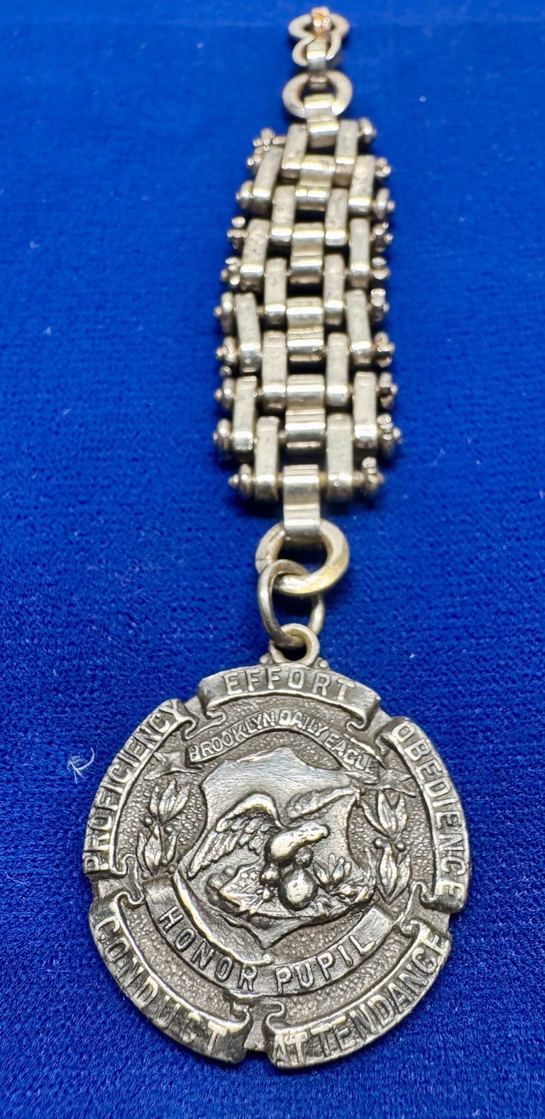 1915 Brooklyn Daily Eagle Honor Pupil Public School Medal Whitehead & Hoag