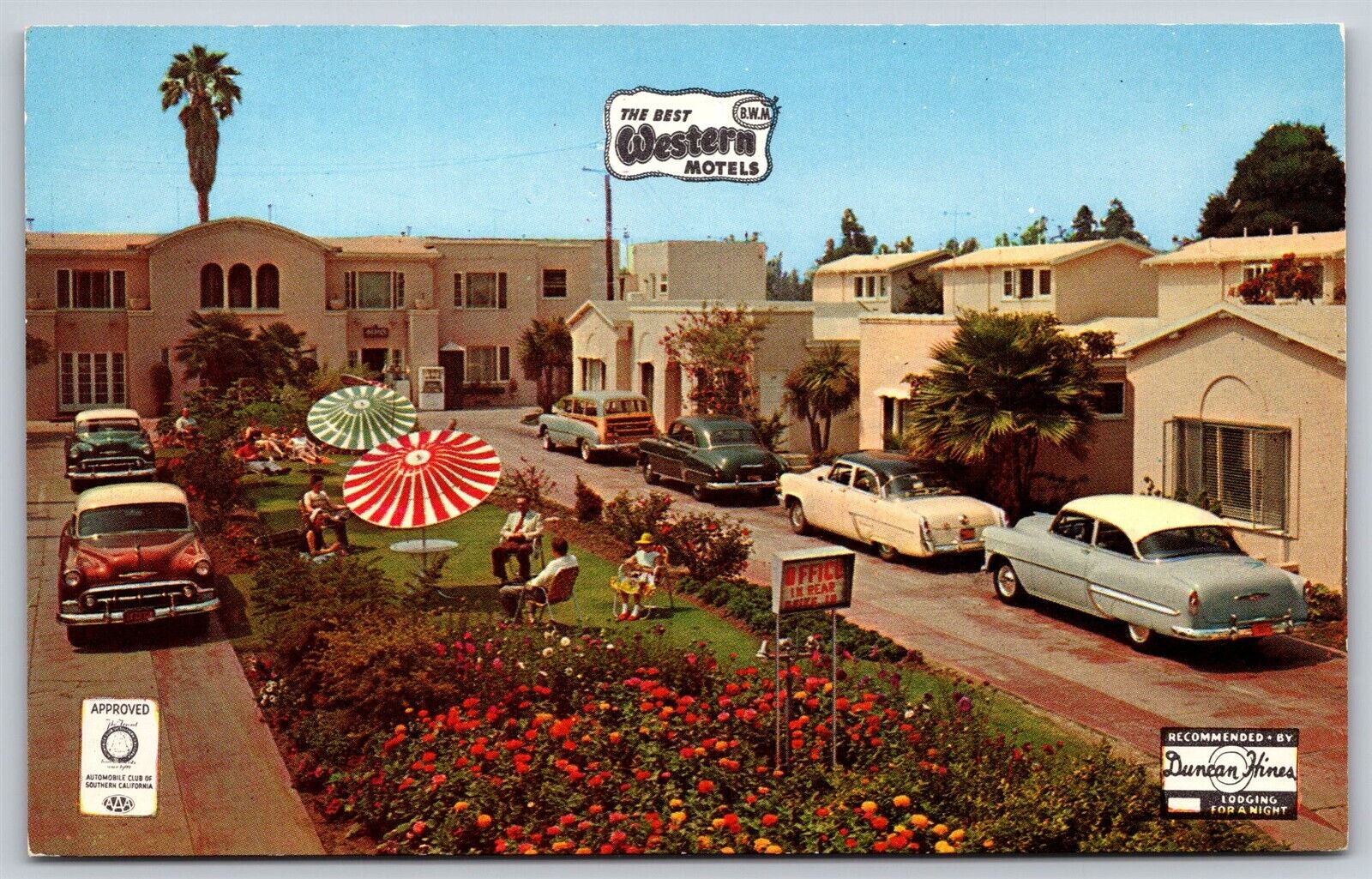 Postcard Harrington Motel, Hollywood CA c1950\'s B123