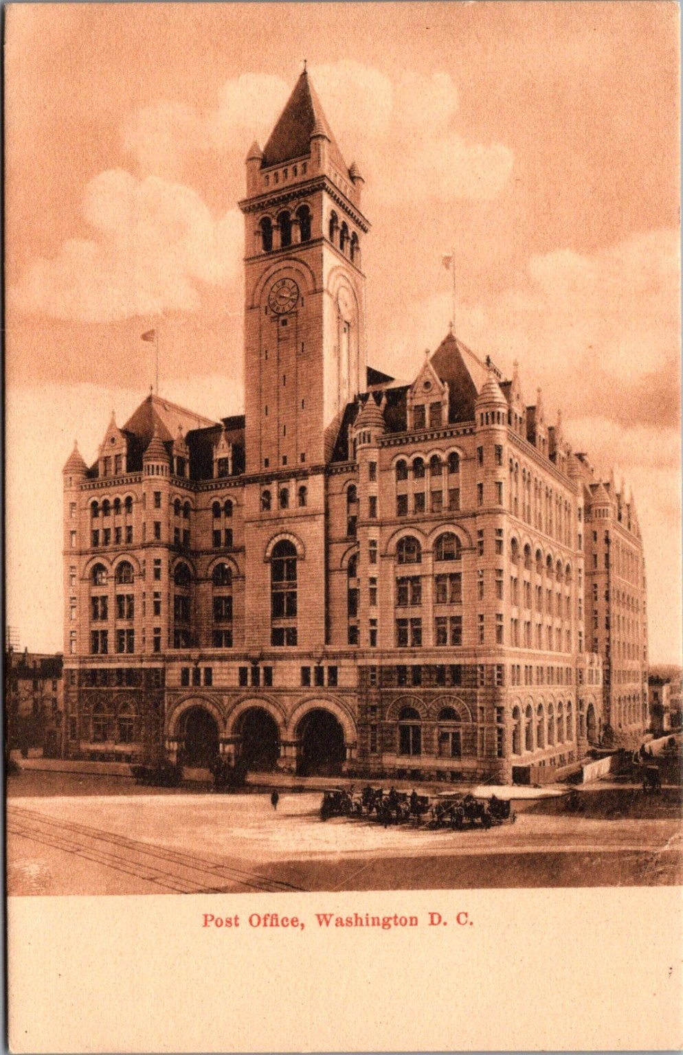 Vintage Washington D.C. Old Post Office A. C. Bosselman German Print Postcard