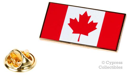 CANADA FLAG ENAMEL LAPEL PIN RED CANADIAN MAPLE LEAF TIE TACK BADGE EMBLEM