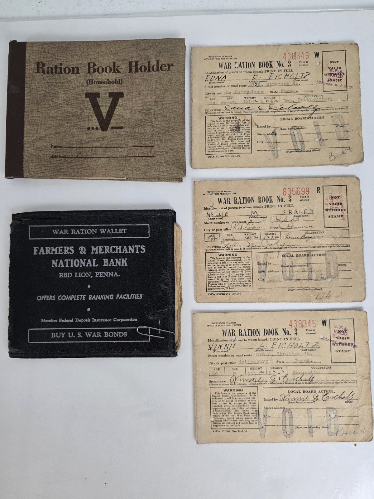 RARE WWII RATION BOOK HOLDER Lot With Books And stamps Collectible Military 