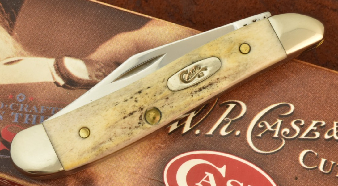 CASE XX USA GENUINE TOASTED STAG PEANUT KNIFE 5220 SS NICE 2011 (35978)