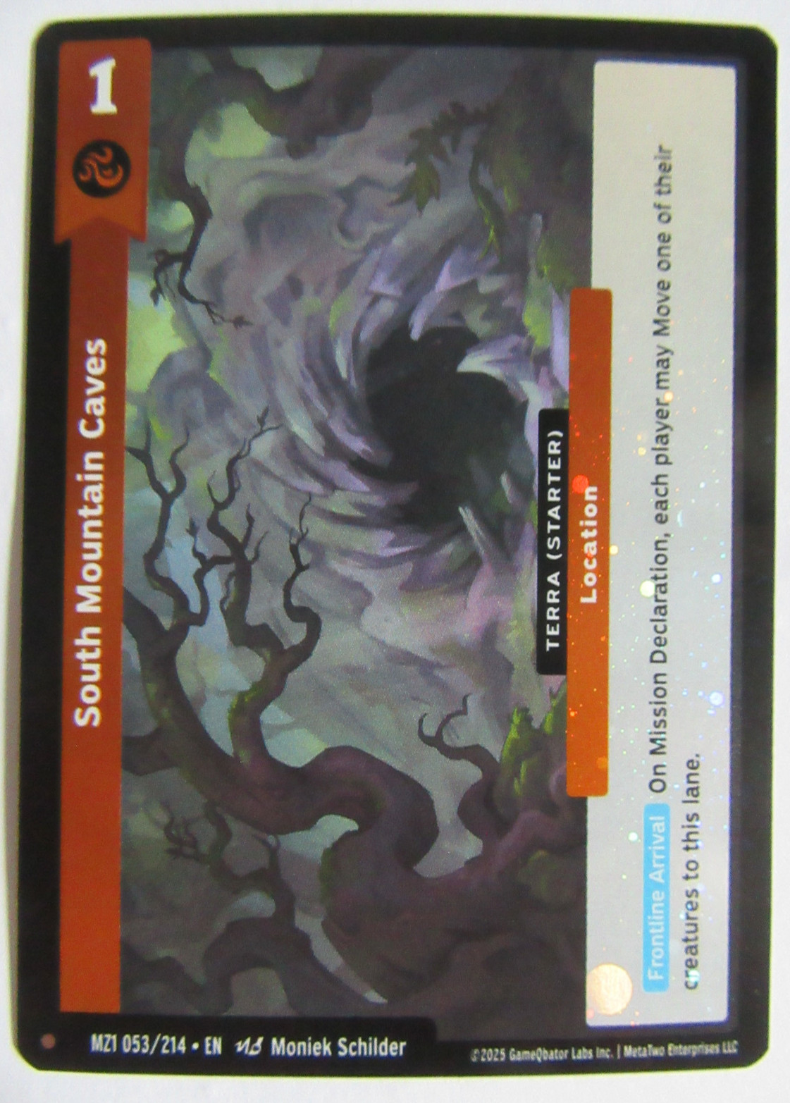 South Mountain Caves 053/214 Reverse Holo RH Rare MZ1 Metazoo Card 2025 Terra