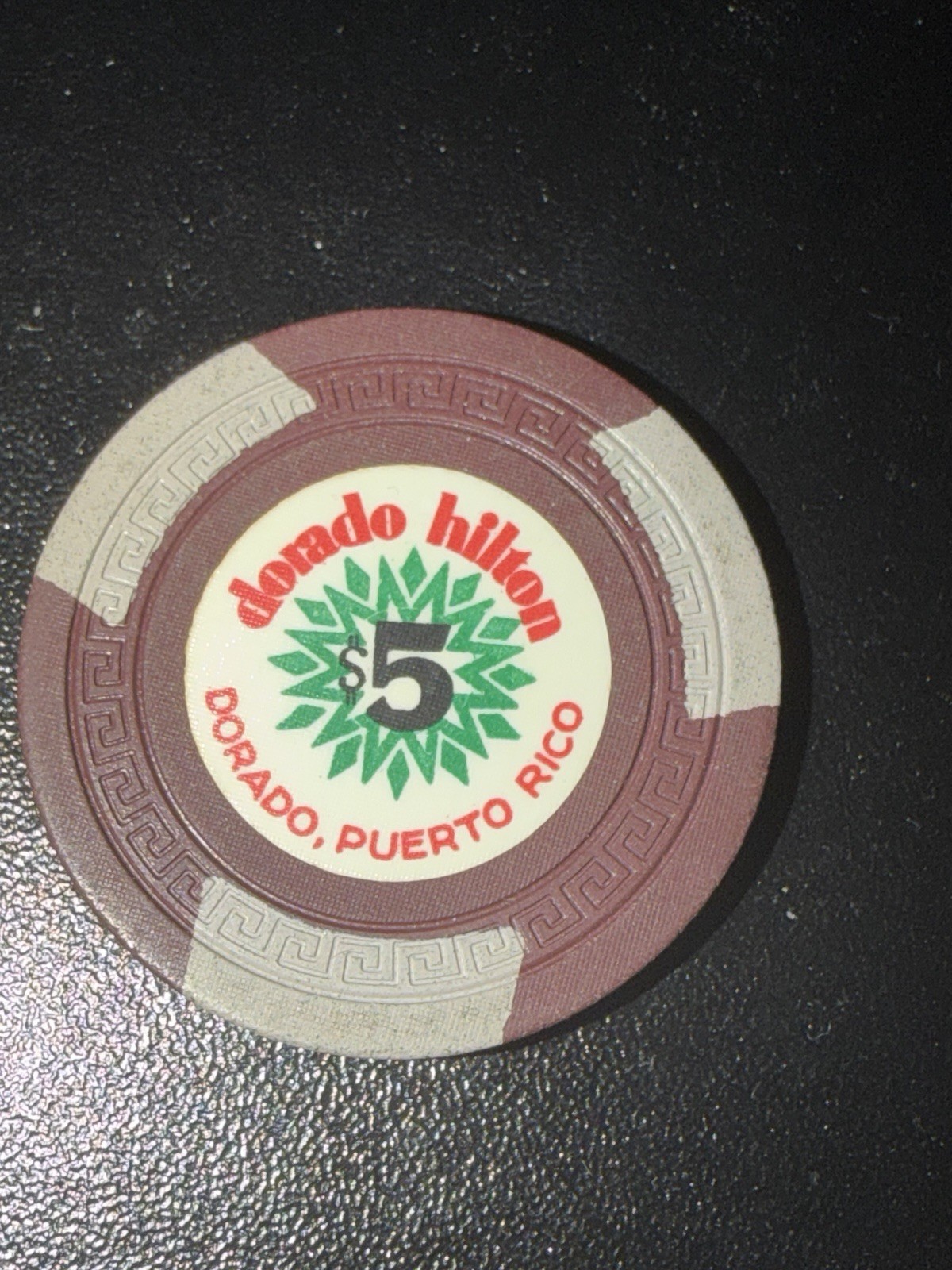 $5 Dorado Hilton Puerto Rico Casino Chip Vintage