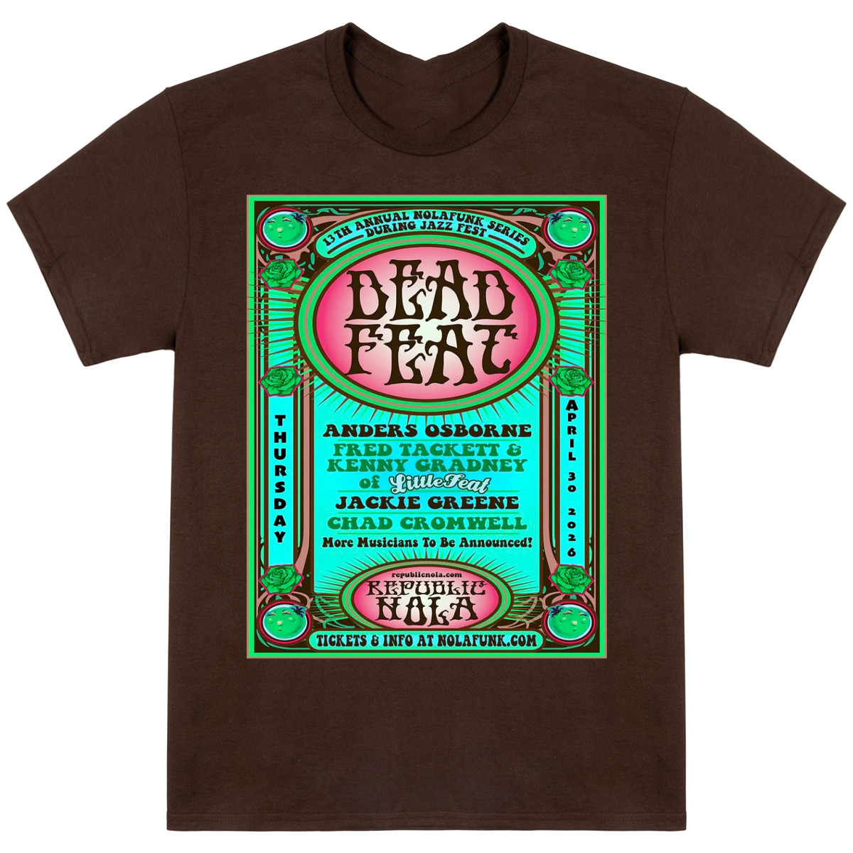 Little Feat Tour Band Collection T-shirt Full Size S-5XL Dark Chocolate K1744