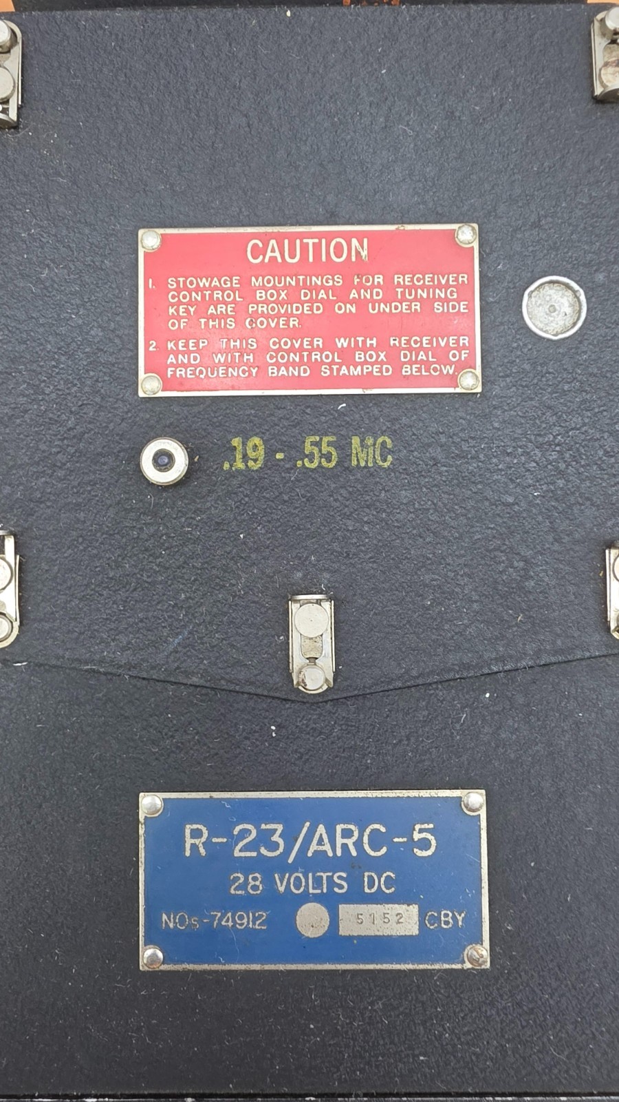 Vintage WWII Bendix R-23/ARC-5 Aircraft Radio Receiver 1.9-5.5 MC 28V DC
