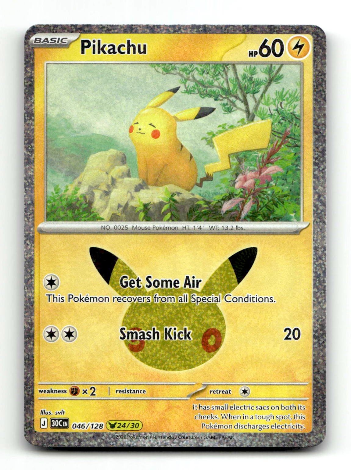 Pikachu Holofoil NM EN [30C - 046/128] Pokemon
