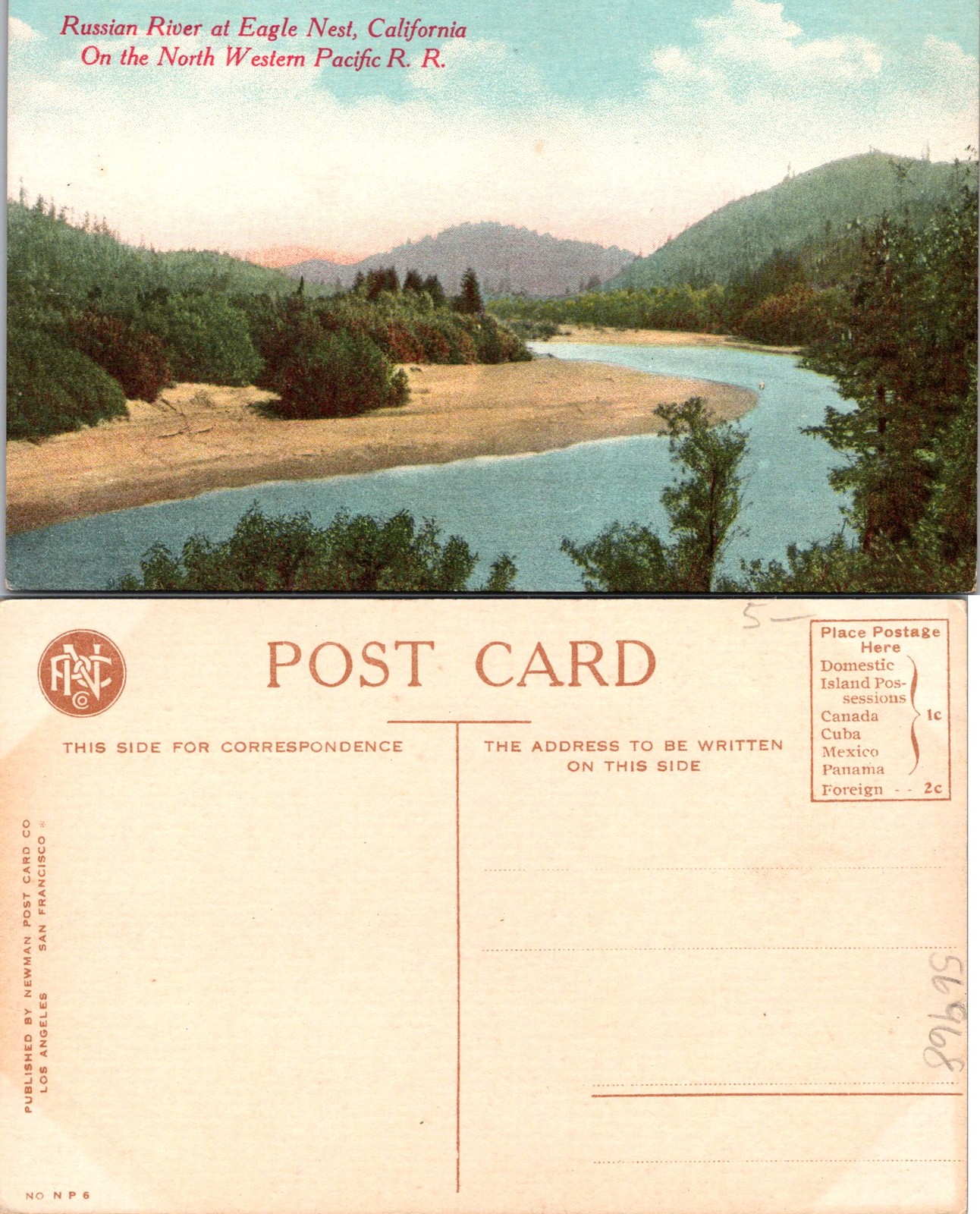 Sonoma County CA Russian River Postcard 56968