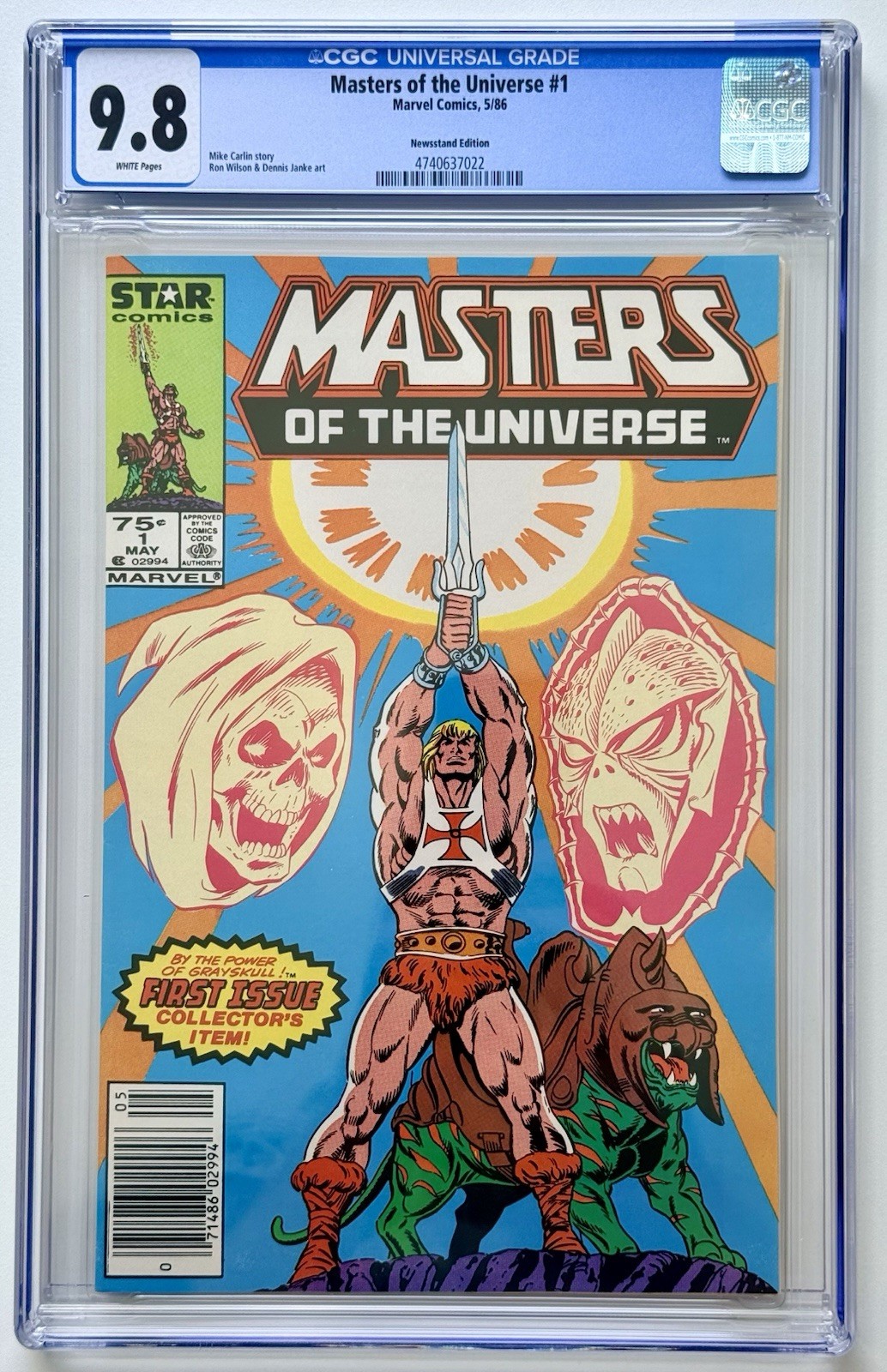 MASTERS OF THE UNIVERSE #1 ◉ CGC 9.8 💥 NEWSSTAND * 1986 HE-MAN * NEW CASE 🔥 MASTERS OF THE UNIVERSE #1 ◉ CGC 9.8 💥 NEWSSTAND * 1986 HE-MAN * NEW CASE 🔥