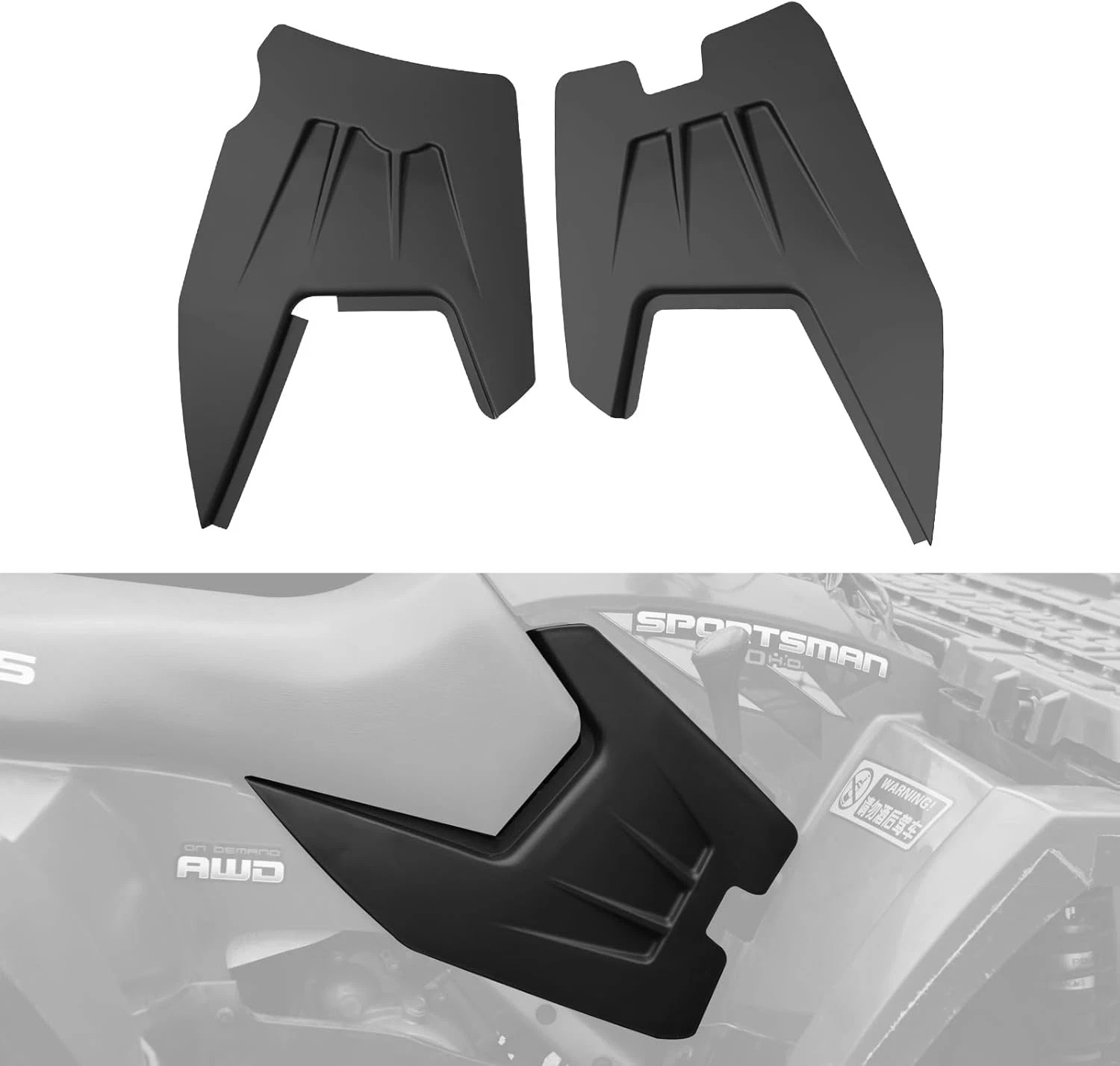 Side Panels with Foil for Polaris Sportsman 500 700 800 2006 2007 Black Pair NEW