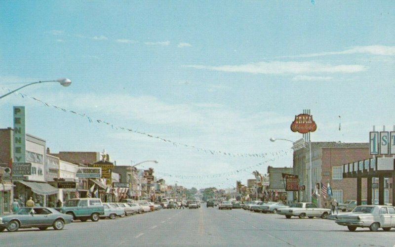 CODY Wyoming 1950-60s Sheridan Street looking East OLD PHOTO